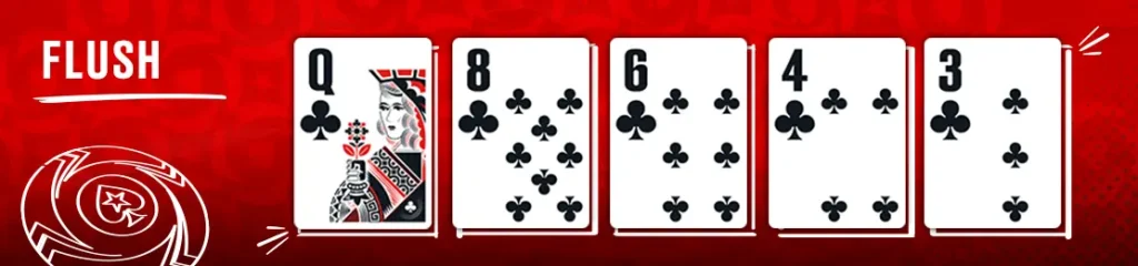 Flush, flush com dama alta